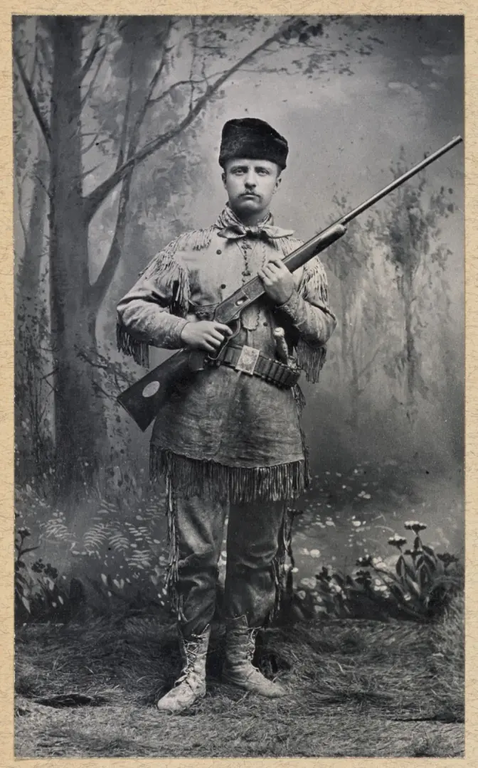 Photograph of Theodore Roosevelt in the West